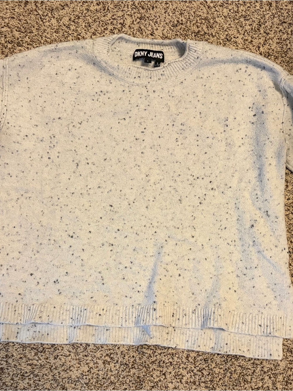 DKNY Speckled Cream Crewneck Sweater